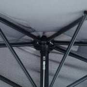 2.7m Half Parasol for Balcony - 5 Steel Ribs Outsunny