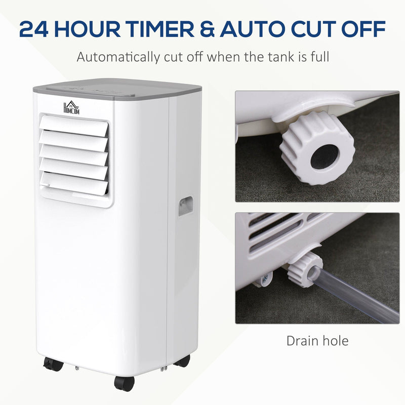 White 5000 BTU 4-in-1 Portable AC Homcom
