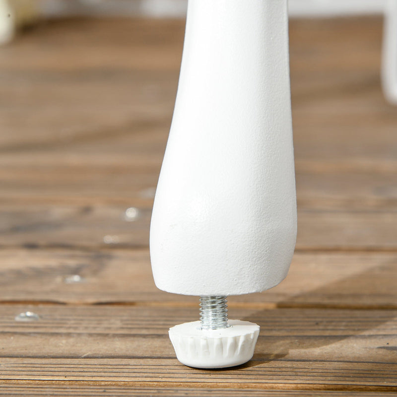 White Metal Garden Bistro Set