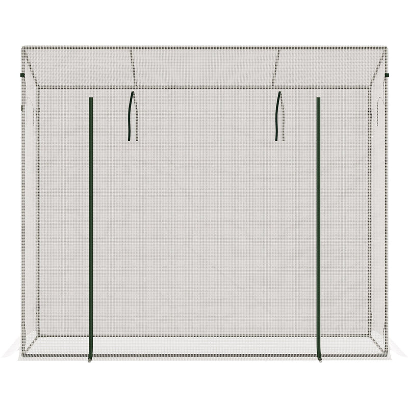 Walk In Garden Greenhouse with Steel Frame - 200x76x168cm