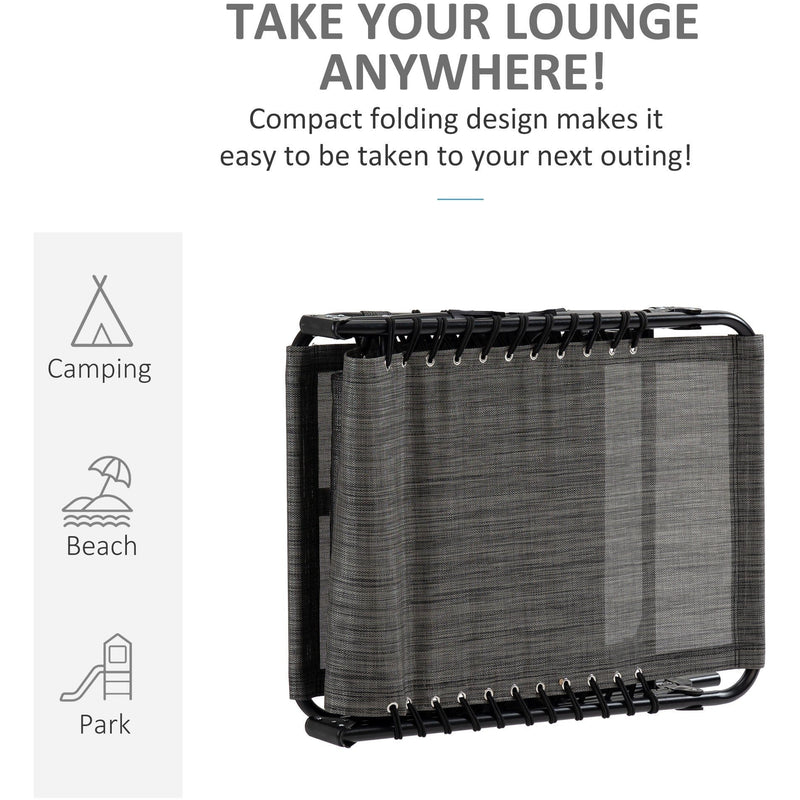 Portable Sun Lounger For Beach, Garden, Pool Outsunny