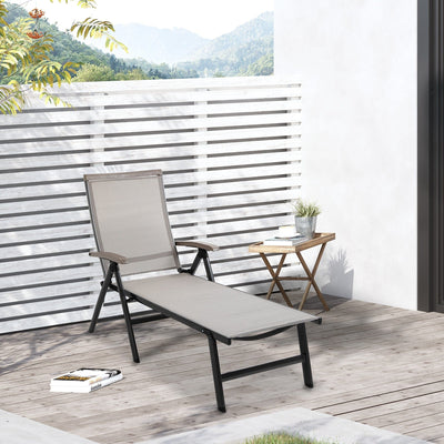 Adjustable Sun Lounger Outsunny