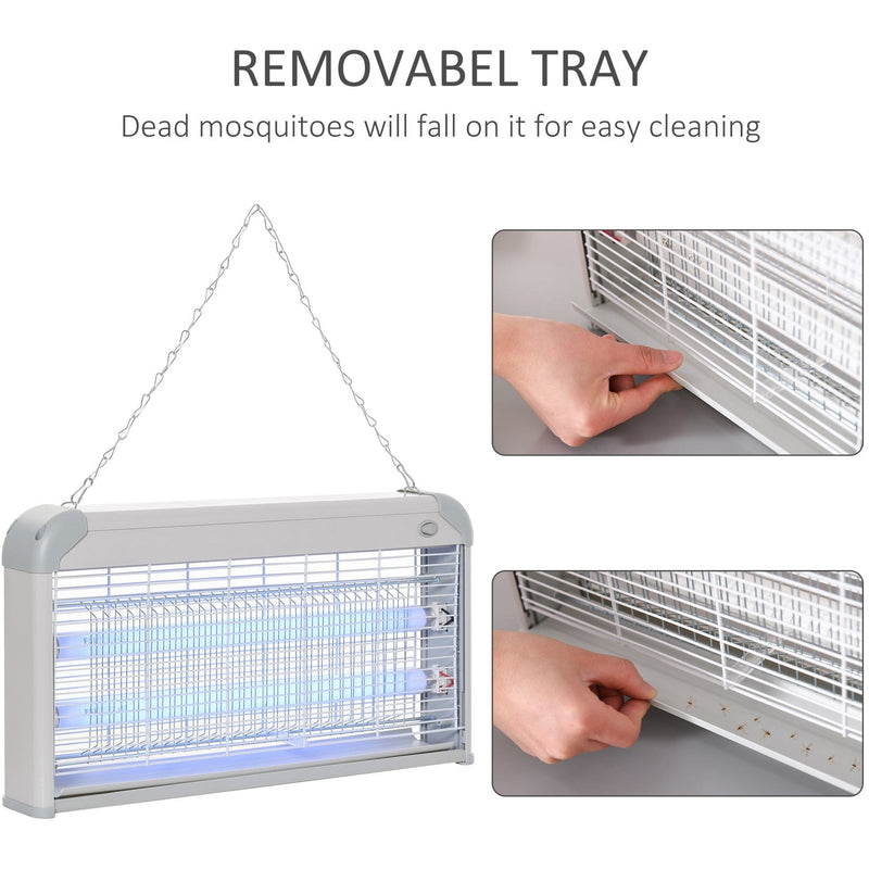 Electric Fly Mosquito Killer 30W, 60m2 Coverage, Freestanding Homcom