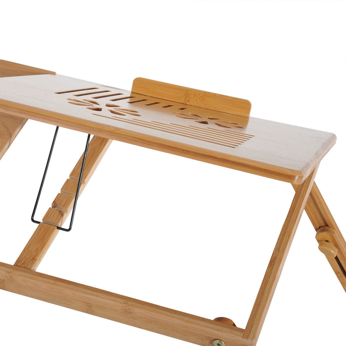 Portable Laptop Desk With Drawer, Adjustable, 55x35x22-30cm