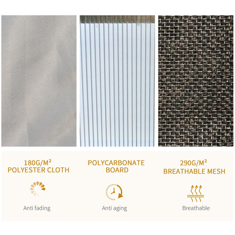 Contemporary Garden Gazebo With Hard Roof, Privacy Curtains, 3.6x3m