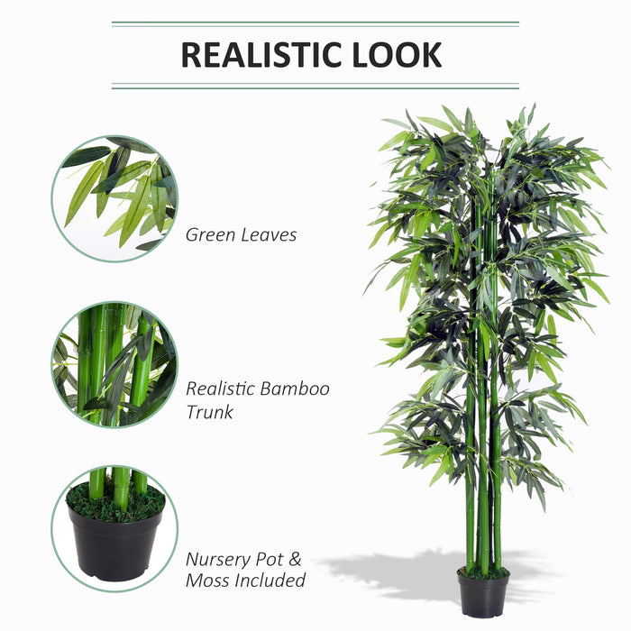 6ft Artificial Bamboo Tree, Greenery, Home/Office, Pot, 1.8M