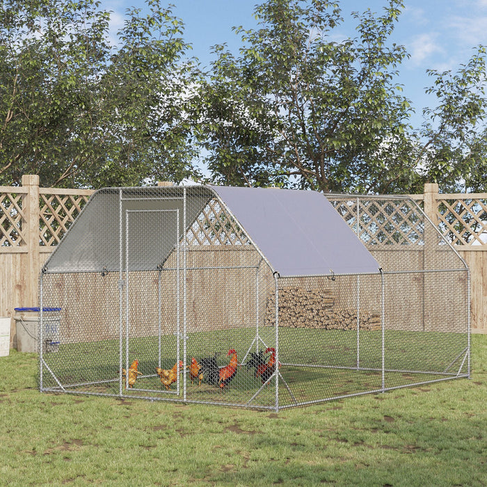 PawHut Large Chicken Coop with Roof - 380x280x195cm