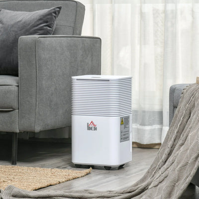 Quiet Portable Dehumidifier For Drying Clothes - 3 Modes Homcom