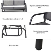 Outdoor Glider Bench, 2 Seater Outsunny
