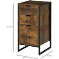 Industrial 3 Drawer Chest, Metal Frame, Bedroom/Living Room Homcom