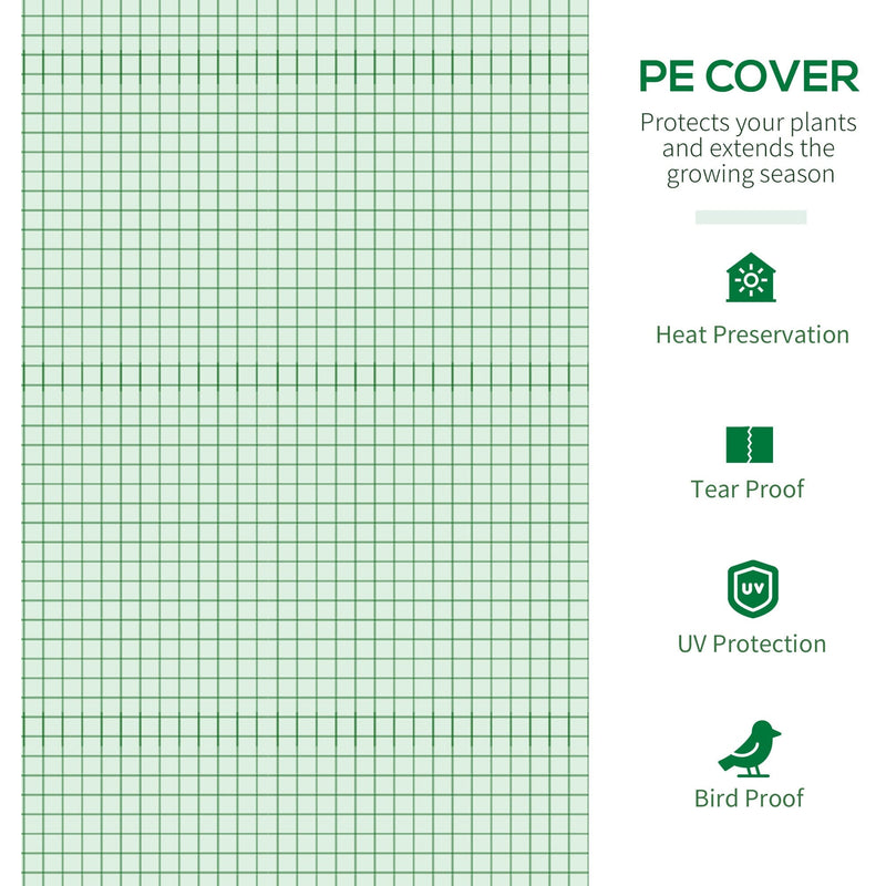 Outsunny Walk In Polytunnel, 1.8x1.8x2m