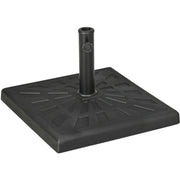 19kg Resin Garden Parasol Base for Poles of Φ32 - Φ48mm, Black Outsunny
