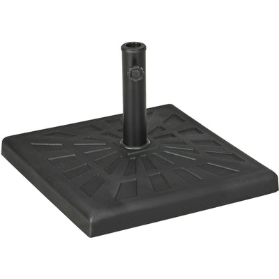 19kg Resin Garden Parasol Base for Poles of Φ32 - Φ48mm, Black Outsunny