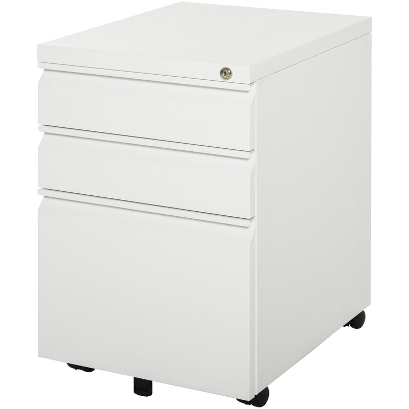 Lockable Vertical File Cabinet with 3 Drawers & Anti-tilt