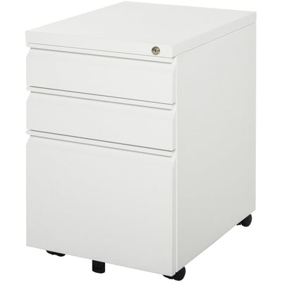 Lockable Vertical File Cabinet with 3 Drawers & Anti-tilt Vinsetto