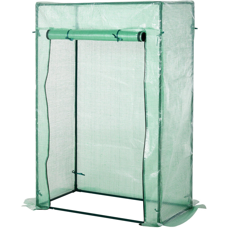 Compact Mini Greenhouse, Steel, Roll-up Door, 100x50x150cm