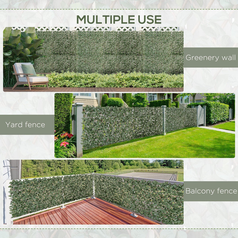 Expanding Trellis Fence, 2m x 1m, Artificial, Telescopic Outsunny