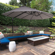 Large Cantilever Umbrella With Cross Base Outsunny