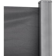 Outsunny Retractable Sun Side Awning Screen Fence Patio Garden Wall Balcony Screening Panel Outdoor Blind Privacy Divider (3x1.6M, Grey) Outsunny