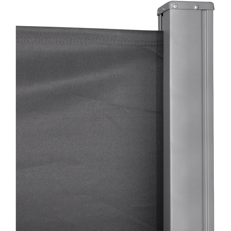 Outsunny Retractable Sun Side Awning Screen Fence Patio Garden Wall Balcony Screening Panel Outdoor Blind Privacy Divider (3x1.6M, Grey) Outsunny