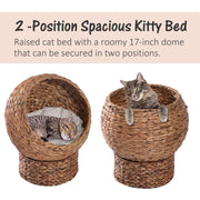 Banana Leaf Cat House, Indoor, Super Soft Cotton Bed, 60cm Pawhut