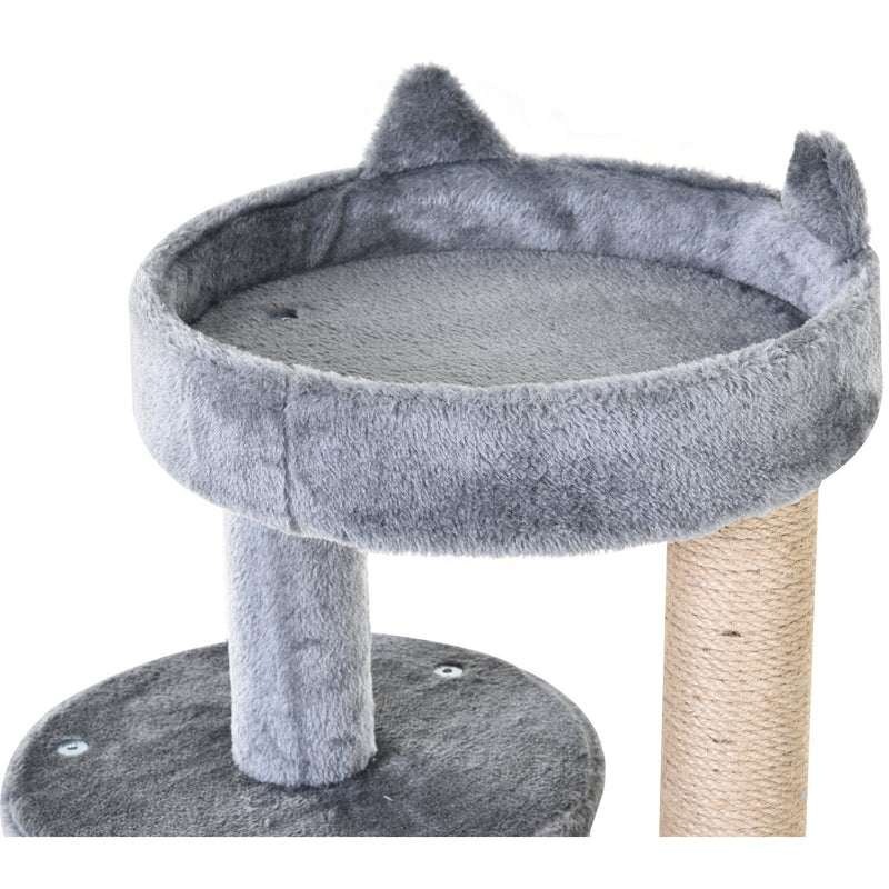 3-Tier Cat Activity Tree, Scratching Posts, Ear Perch, Toys