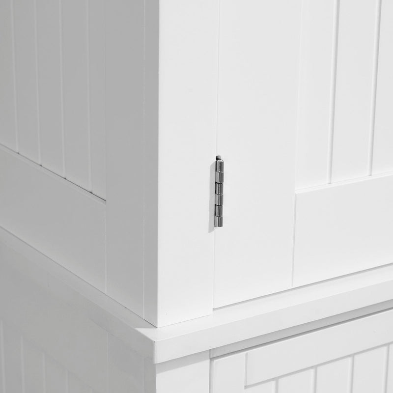 Traditional White Kitchen Cupboard With Shelves