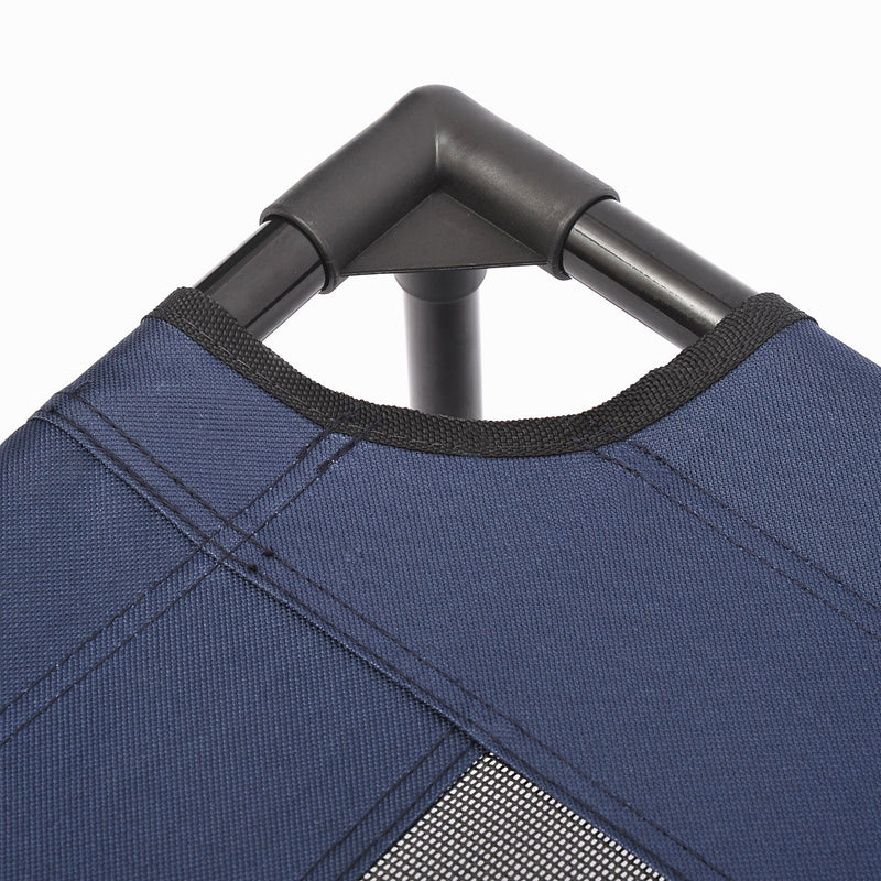 Elevated Pet Cot, Portable, Camping, Blue