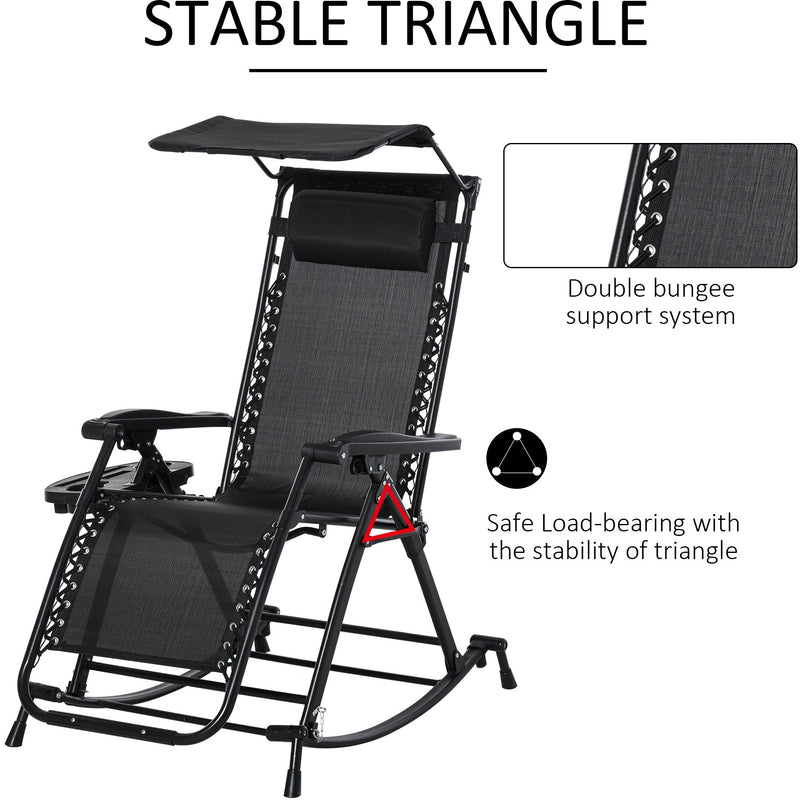 Zero Gravity Sun Lounger With Sun Shade