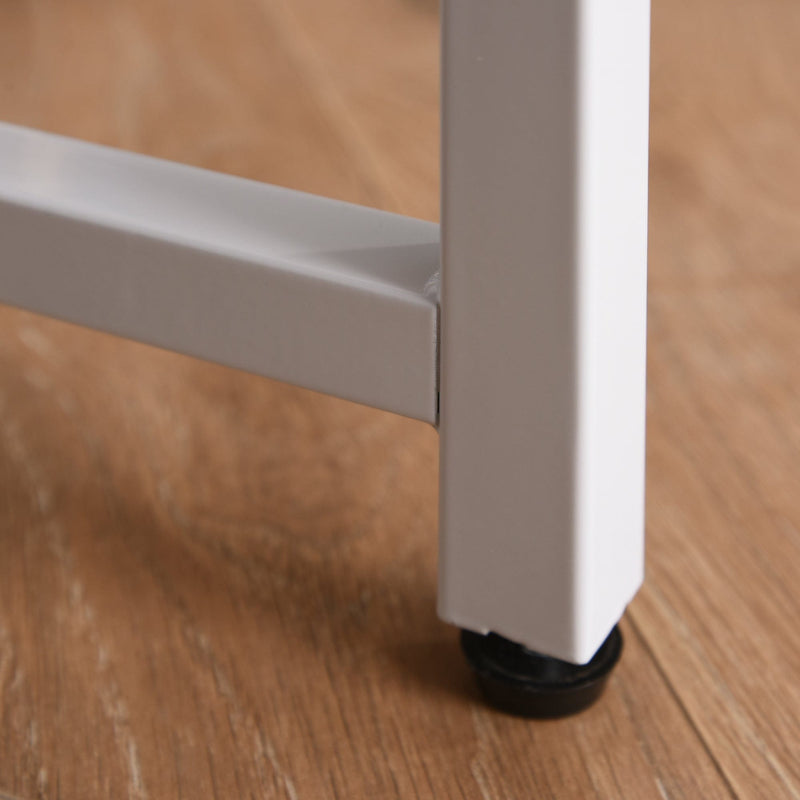 Retro Desk With Shelves, Metal Frame Home Office Workstation