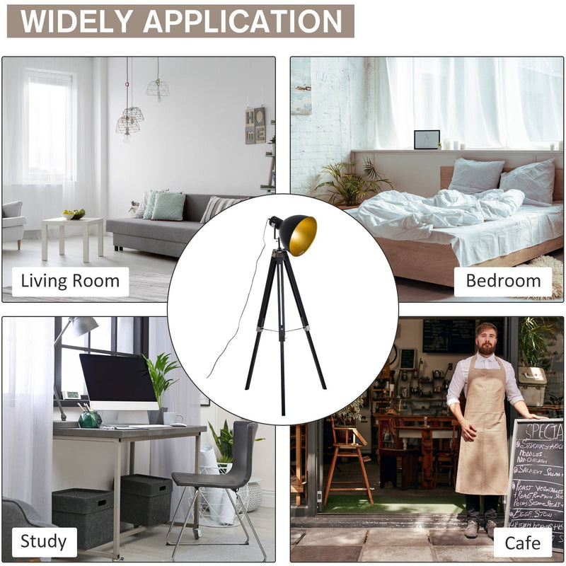 Industrial Tripod Floor Lamp