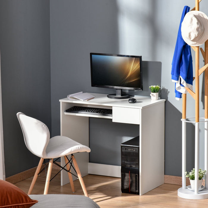 Small Computer Desk With keyboard Tray