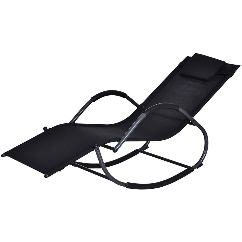 Zero Gravity Metal Sun Lounger With Pillow