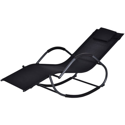 Zero Gravity Metal Sun Lounger With Pillow Outsunny