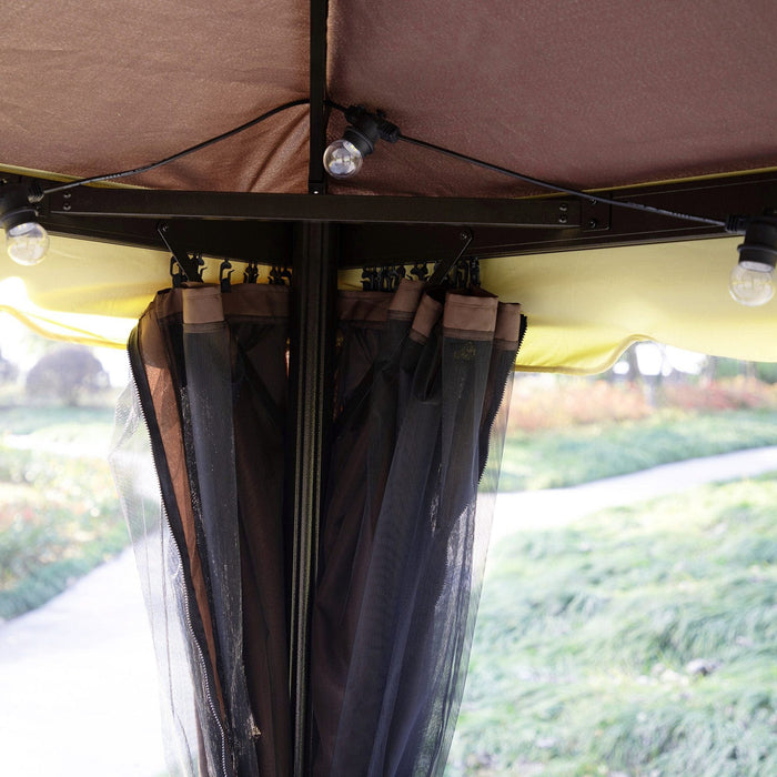 Large Gazebo With Sides, Aluminium Frame Party Tent, 4x3m