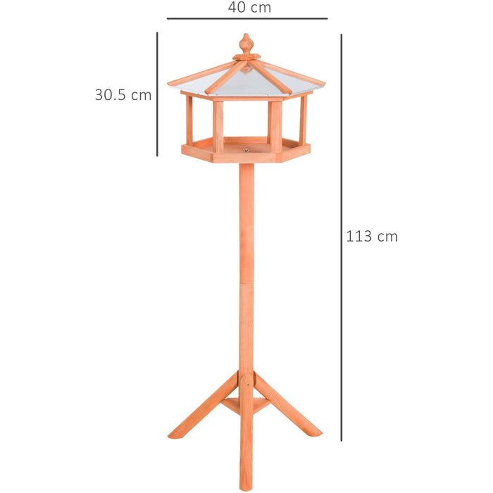 Deluxe Wooden Bird Stand Feeder Table, 113cm High