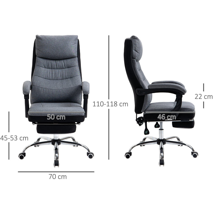 High Back Office Recliner Chair Grey