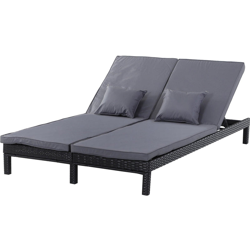 Double Rattan Sun Lounger