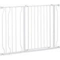 75-115cm  Wide Pet  Safety Gate - White Pawhut