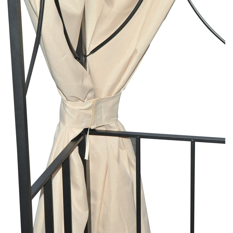 Steel Frame Gazebo With Sidewalls, 3x3m