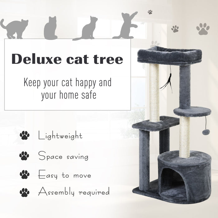 Multi-Activity Cat Tree Scratching Post, Perch House, Toys