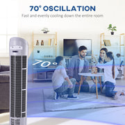White 30" Oscillating Tower Fan: 3 Speeds, Ultra Slim Homcom