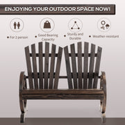 Wagon Wheel Outdoor Bench Outsunny