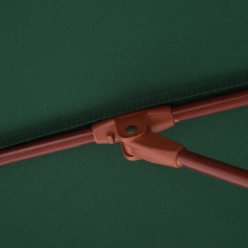 2.5m Wooden Garden Parasol - Top Vent