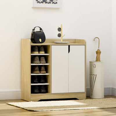 Shoe Storage Cabinet With Shelves Homcom