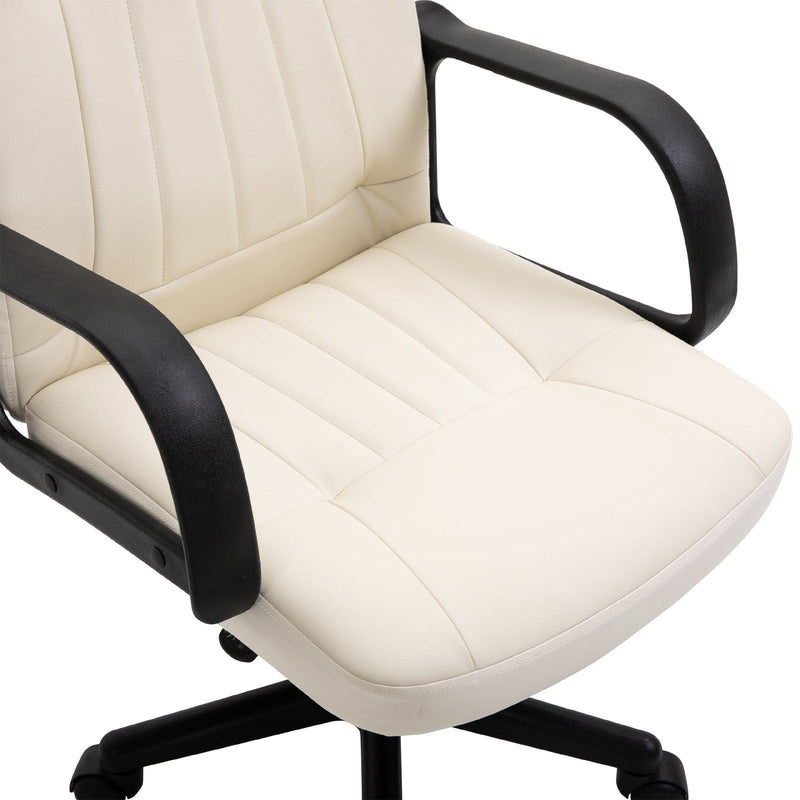 PU Leather Mid Back Swivel Office Chair
