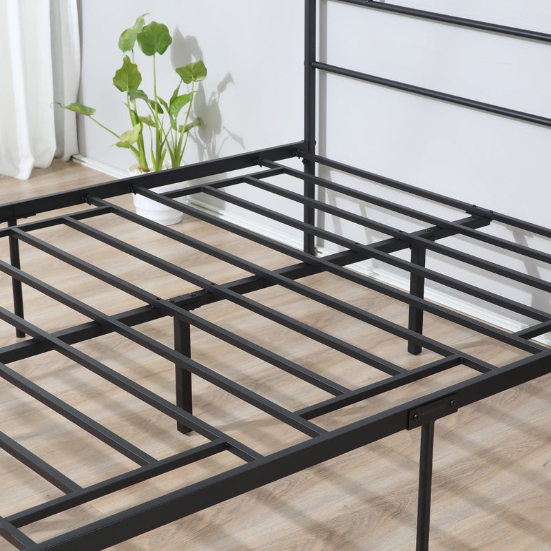 King Size Metal Bed Frame, Black