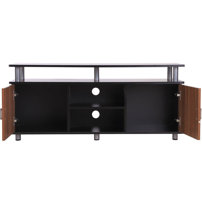 Modern Black TV Cabinet, Doors (Fits up to 50" TVs)