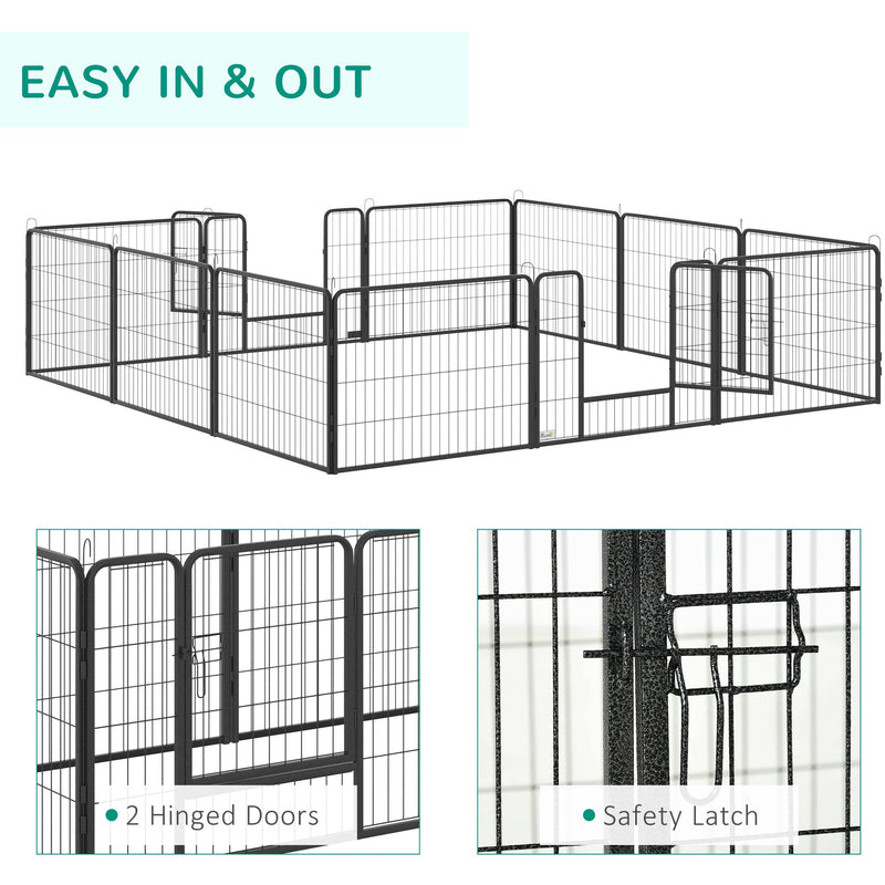 Heavy Duty Pet Play Pen with 2 Doors, 80x60cm