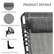 Portable Sun Lounger For Beach, Garden, Pool Outsunny